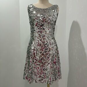 NWT dolce Gabbana silver sequin dress size 44